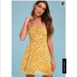 Lulu’s Daises Go By Mustard Yellow dress
